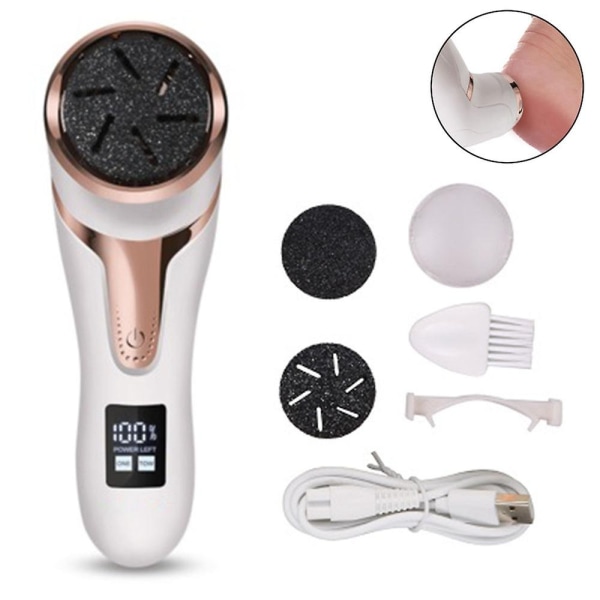 Electric Foot Callus Remover Kit Genopladelig Pedicure Care - Perfet