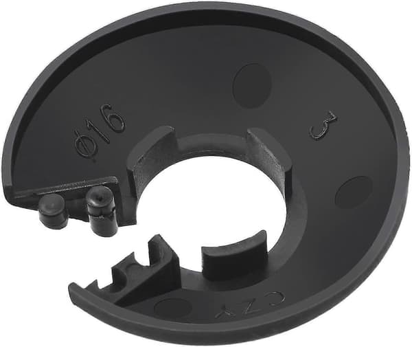 12 Pakning Plast Radiatorrørdeksler Rørkrager for 15 mm Diameter Rør - Perfekt black