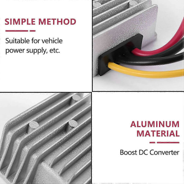 12V TIL 24V 15a 360W DC DC-omformer 360W Step Up DC-omformer - Perfet