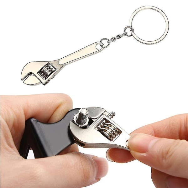 Mini Wrench Keychain Kannettava auto Metalli Säädettävä