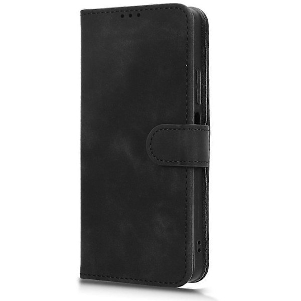 Kompatibel med Oppo A5 Pro 5G Läderfodral Hudkänsla Anti-fall Plånbok Flip Telefonfodral - Perfekt Black