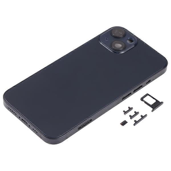 for iPhone 13 6.1 tommer Bak Batterideksel + Midtre Plate Ramme + Sideknapper Erstatning - Perfekt Style F