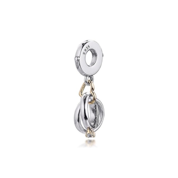 Armbånd Tofarvet vielsesringe Perler 925 Sterling sølv smykker |Charms - Perfet
