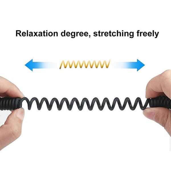 3,5 mm TRRS Hane till Typ-C Ljudadapter Spiral Kabel - Perfekt