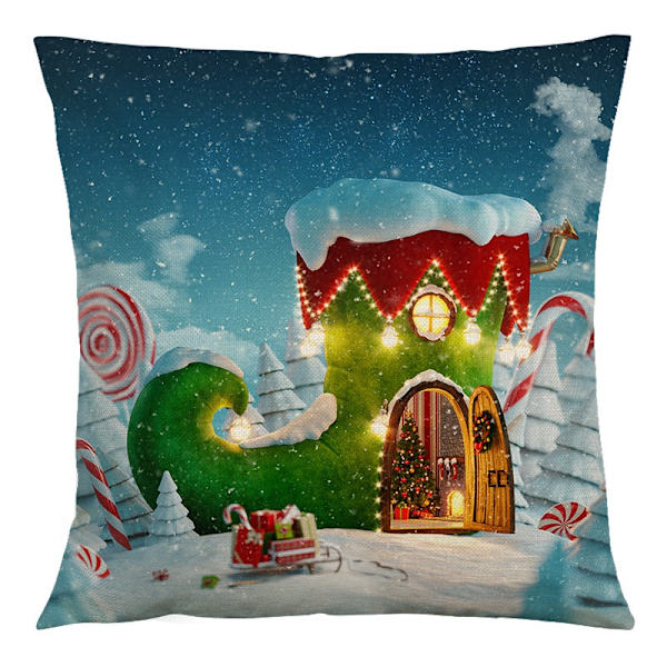 Case 45 x 45 cm, 4 kpl:n set Lyhyt pehmo Christmas - Perfet