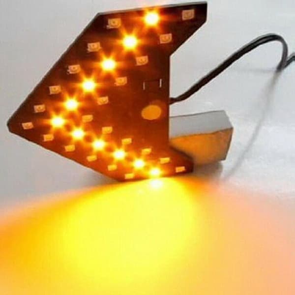 4 stk. gule 33-smd sekventielle LED-pile til bil sidespejl blinklys - Perfekt