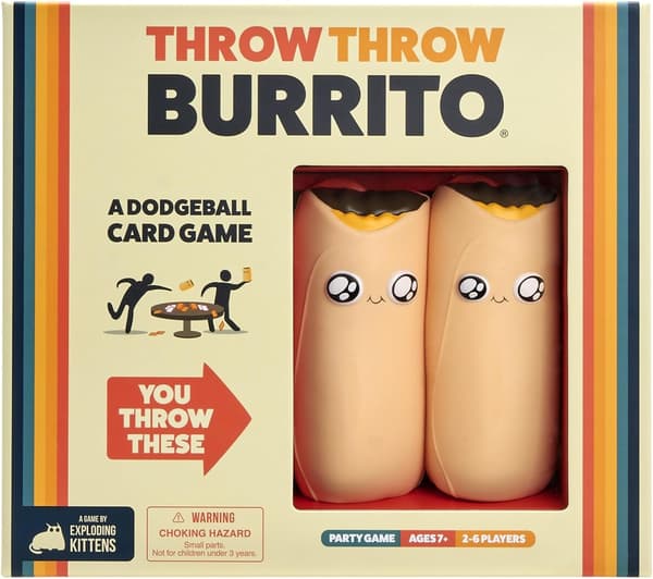 Exploding Kittens Throw Throw Burrito Kortspill for Voksne, Tenåringer og Barn, Et Dodgeball-Kortspill, Engelsk-Xin
