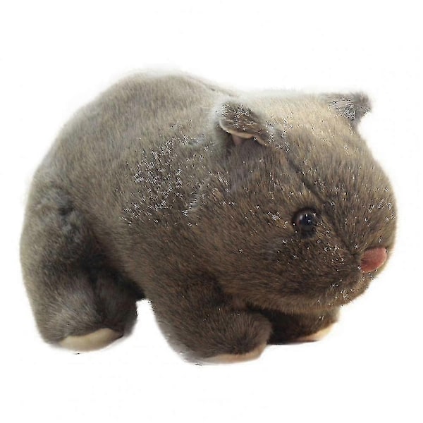 Praktisk bomulls plysch fylld vombatleksak Fotografi Rekvisita Fylld vombatleksak Härligt utseende för vardagsrum Fk-Perfet Brown 18cm
