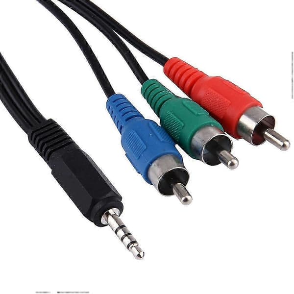 1,5 m 3,5 mm Jack til RGB komponentvideokabel for HD-lyd- og videotilkobling - Perfekt