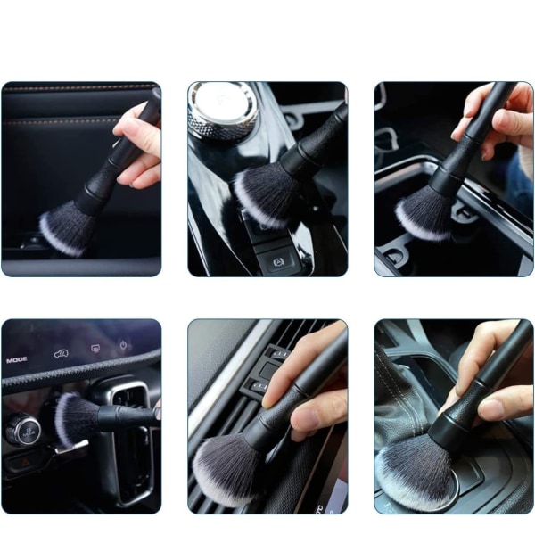 Auto Detail rengjøringsbørster, 2 stk, langt skaft + kort håndtak - Perfet