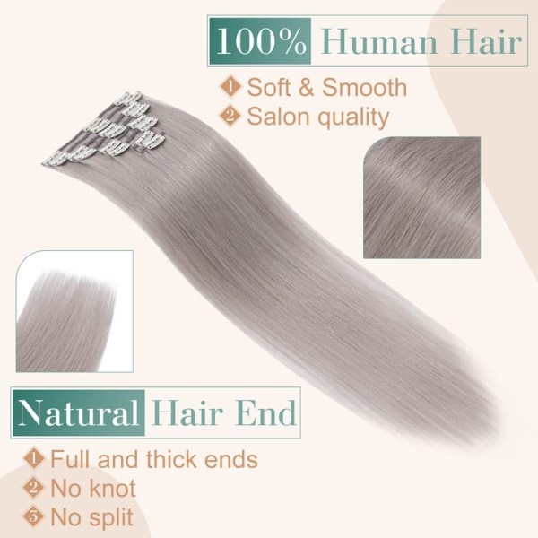 Clip In Hiustenpidennykset Seamless Light Clip On Real Hair - Perfet