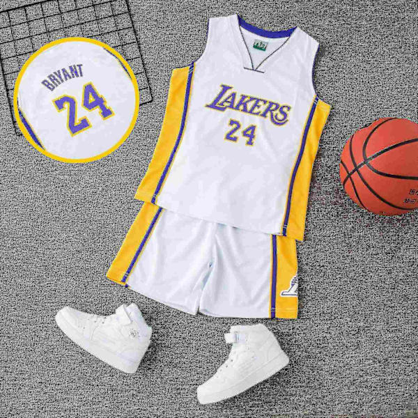 Basketballs jerseys skjorte sports skjorter og atletiske shorts sett for ungdom barn alder 4-14 lag uniformer-Perfet L(140-150CM) H