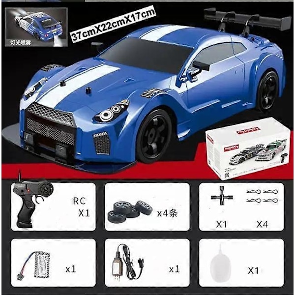 Slidey Boys Vapor Slide Drift RC-bil, 2.4G Hög Hastighet Driftbil, med Svanspray - Perfekt gtr