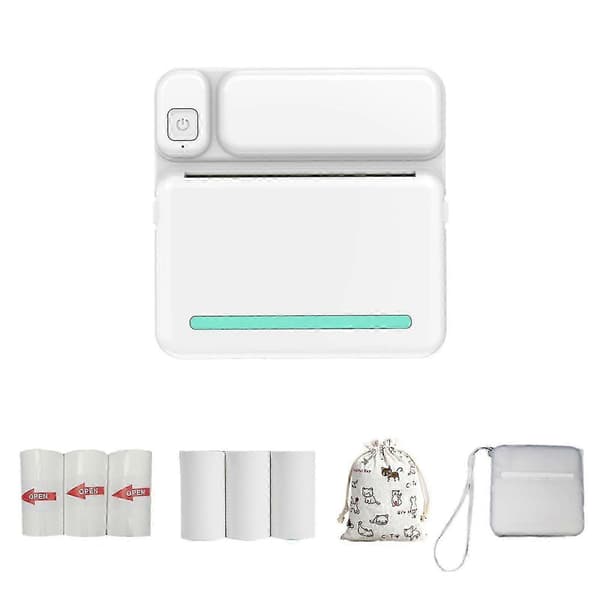 NYE Termiske Bærbare Bluetooth Printere 57mm Mini Trådløse POS Termiske Billedfotoprintere til Android IOS Mobiltelefon FLYE1984-Perfet Blue