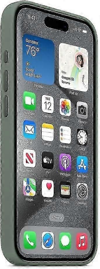 Kompatibel med Apple iPhone 15 Pro Silikone Cover med MagSafe-Perfekt Cypress