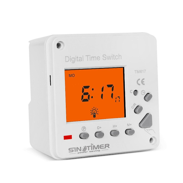 TM617-1 Intelligent Baggrundsbelyst Skærm Tidsstyring Switch Timer Panel-Perfet