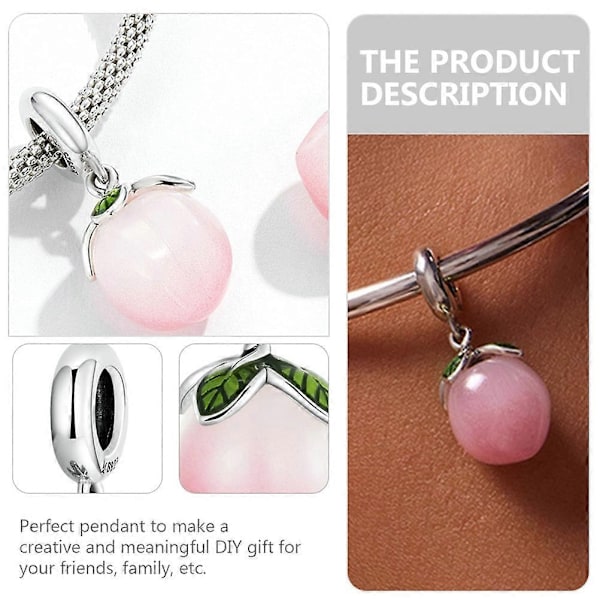Mode-inspirerade persikaformade berlocker, perfekta för armband, halsband, smyckestillverkning - perfekt