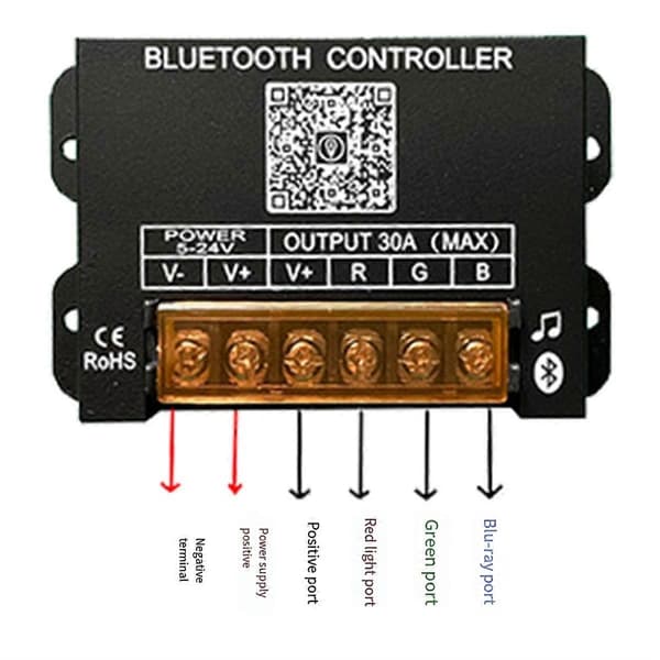 Bluetooth DC5-24V RGB LED Strip Lys Controller 30A 4-Wire 3-Kanal Konstant Spænding Lampe RF 29-Ke-Perfet