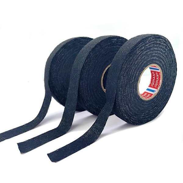 15/20 Meter Varmebestandig Flammehemmende Tape Coroplast Selvklebende Stofftape for Bilkabelnett Ledningsbeskyttelse - Perfekt 15MMx20Meter