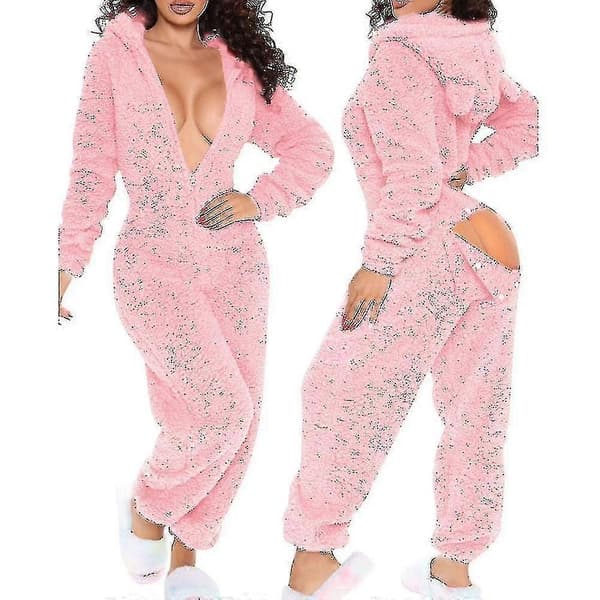 En-dels pyjamas lång varm borstad tights - Perfet pink s