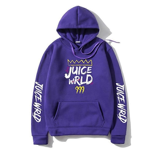 Rapper Juice Wrld 999 O-Neck Sweatshirt Mænd/Kvinder Mode Langærmet Forår Efterår Hættetrøjer Sweatshirt Hip hop toppe Pullover-Perfet purple 3XL