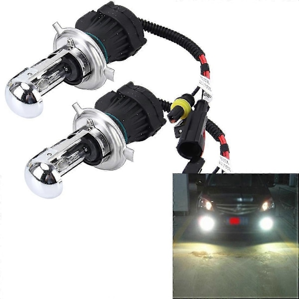 H4 55W 6000K HID Xenon -ajovalopolttimot 12V AC EU (2 kpl) - Täydellinen