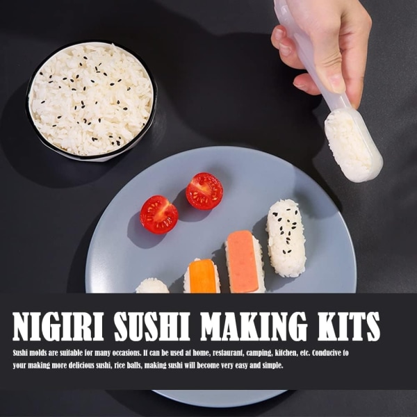 Chlotmio 4 stk Sushi Form Non-Stick Nigiri Sushi Maker Form Nigiri Sushi Making Kit Onigiri Risform DIY Tools for DIY Kitchen - Perfet