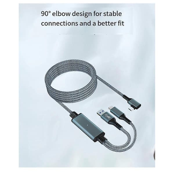 Kompatibel med Meta/ 3 Link-kabel 5M VR Datakabel 2A Hurtiglading 5Gbps Høyhastighets Dataoverføringskabel-Perfet