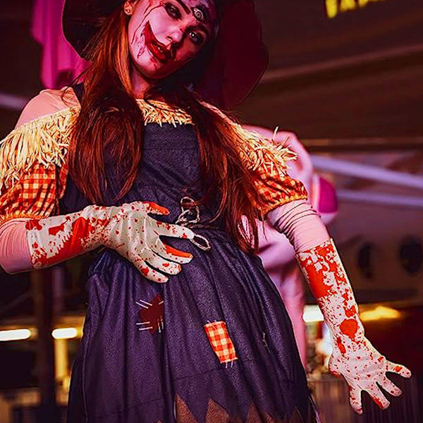 Halloween handskar skrämmande atmosfär dekoration blod handskar blod - Perfet