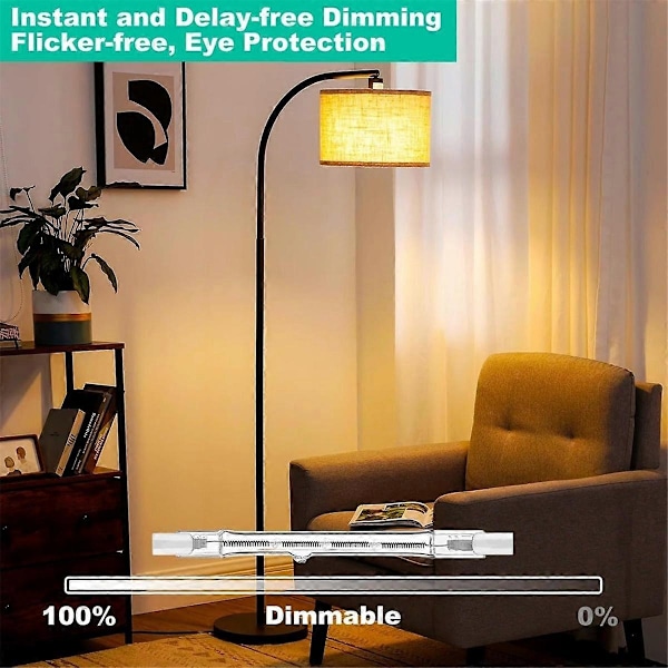 R7s Halogenlampor, 7-pack R7s Glödlampa 118mm Dimbar 230V Halogenlampor, Linjär Volframlampa 150W-Perfekt
