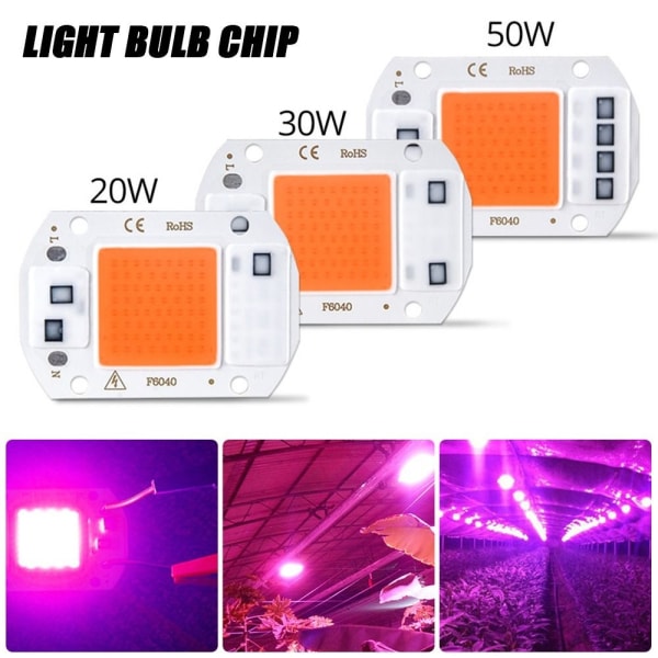 Polttimo Chip Grow Lights LÄMMÄNVALKOINEN - Perfet Warm white50W 220V