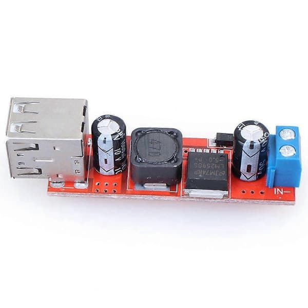 Dubbel USB 9V/12V/24V/36V till 5V Omvandlare DC-DC 3A Strömmodul-Perfet