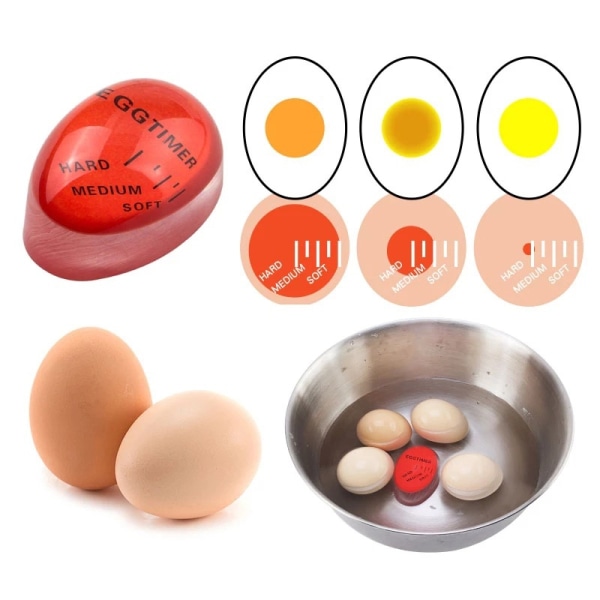 Äggtimer Ändra färg på smaskiga mjuka hårdkokta ägg Matlagning Re - Perfet