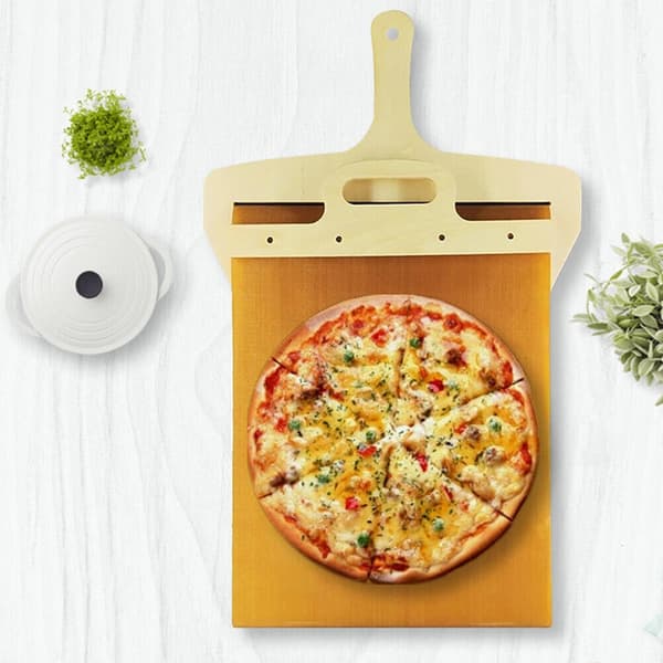 Glidande Pizzaspade - Pizzaspade med Handtag, Diskmaskinsäker Pizzaspade UK - Perfekt S