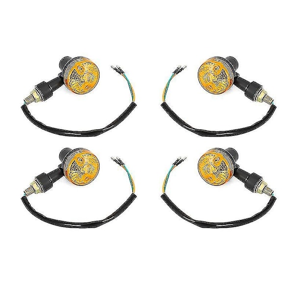 2024 Nye 4 X Led-indikatorer 6v Blinklys Gult Motorsykkel Blinklys 6 Volt Blinklys Motorsykkel - Perfekt