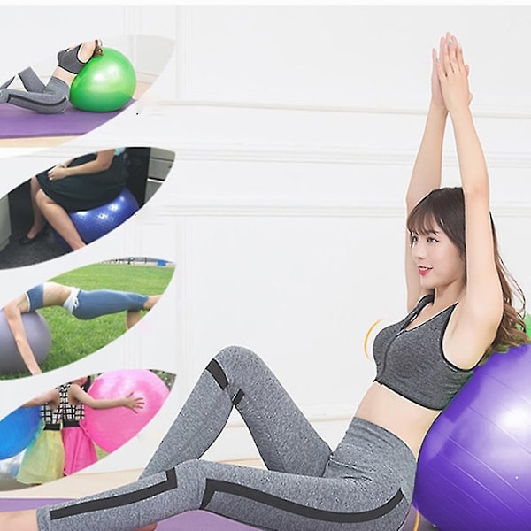 Yoga Smooth Ball for Fitness Exercise Pilates with Weight-Perfet purple 65cm