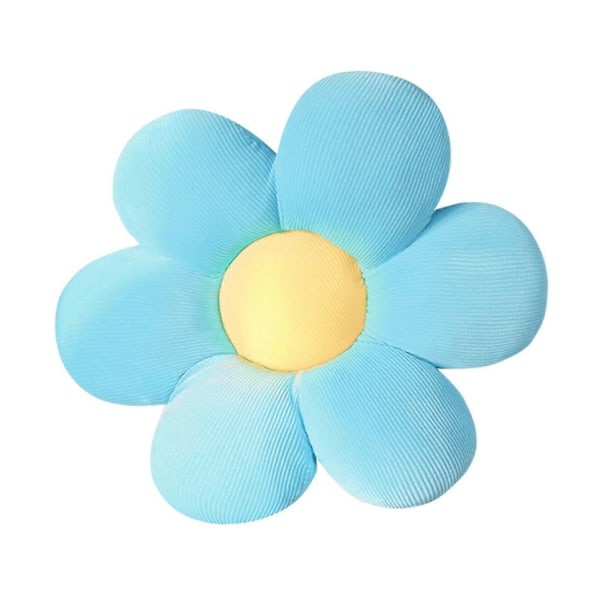 Blommig golvkudde för läsning och avkoppling, bekväm för flickor, tonåringar, mellanstadiebarn och småbarn - Perfekt Blue 50CM