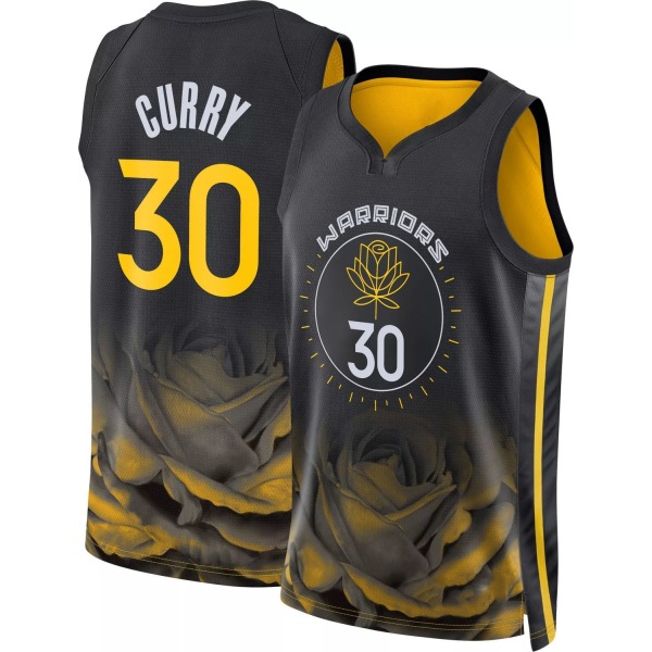 Mordely City Edition Golden State Warriors 2022-23 Stephen Curry #30, svart voksentrøye – perfekt M