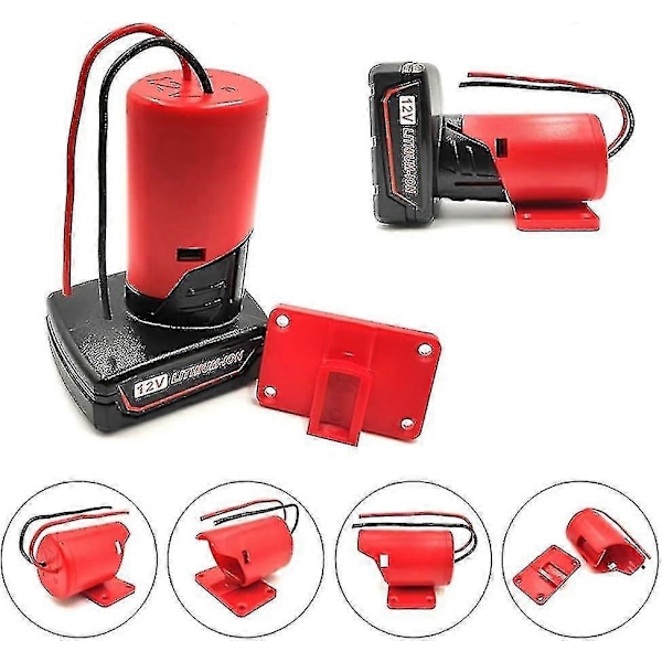 Batteriadapter Kompatibel med Milwaukee 12V M12 Batteridocka Strömomvandlare för DIY Ride-Perfet