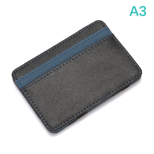 Herr PU-läder Magic Wallet Money Clips Slim Wallet Holder Thi - Perfet Blue