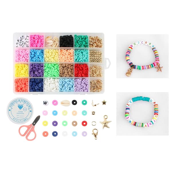 DIY - Lera pärlor - Polymerpärlor - 6mm - Smyckestillverkning - Perfekt multicolor