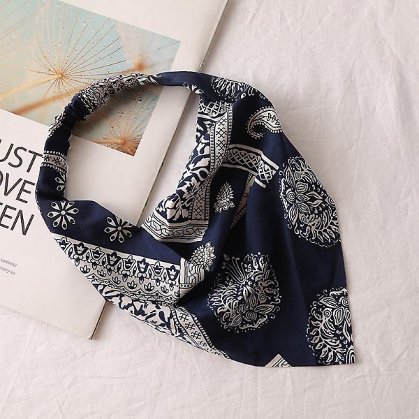 hårscarf Pannband Tie Dye Blommig Mjuk Stretch Pannband Trianglar Hårhalsdukar Håraccessoarer - Perfet 15