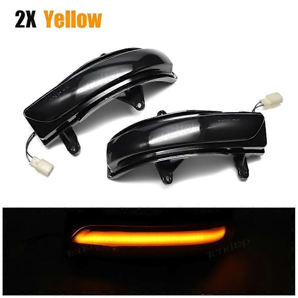 Kompatibel med Toyota Land Cruiser LC200 FJ200 Prado FJ150 2010-2020 Sidespeil LED Dynamisk Blinklys Sekvensiell Blinklysindikator - Perfekt