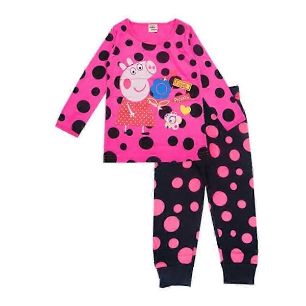 Lasten unimaailma Peppa-painatuilla pyjama-asuilla pojille ja tytöille - pitkähihainen T-paita ja housut - yöasu - pyjama-asut - Perfet C 5-6 Years