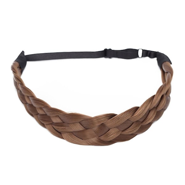 Tjockt Flätat Elastiskt Hårband Håraccessoar för Kvinna-Perfekt lightbrown
