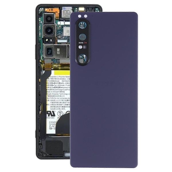 KOMPATIBEL Batteri Bagcover med Kameralinse Kompatibel med Sony Xperia 1 III-Perfet Purple