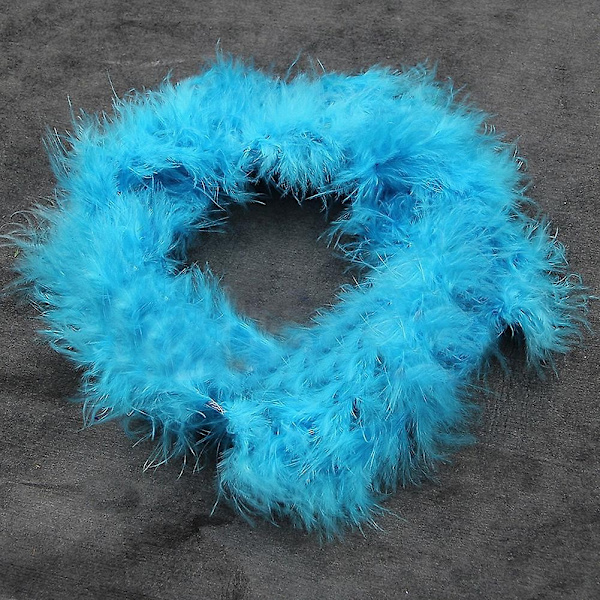 2M Fjerboa Bånd Fluffy Håndværk Kostume Høne Aften Klædning Bryllup Fancy Party-Perfet Blue