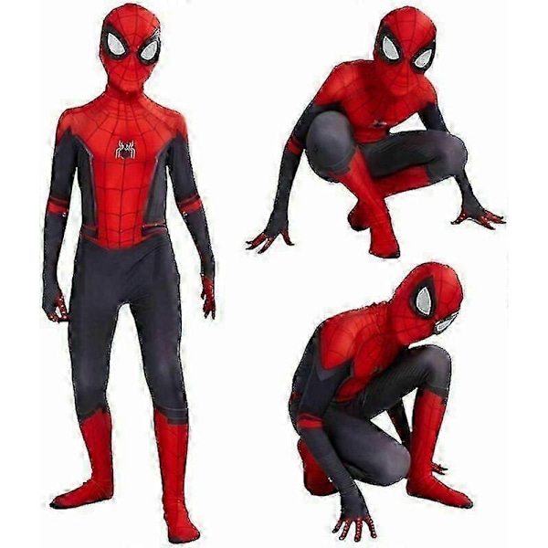 Deadpool Superhelt Spiderman Kostume Børn - Perfekt Spider Man-Far from home 110-120cm