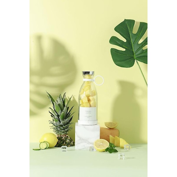 Bärbar Elektrisk Saftpressare Blender Usb Mini Fruktblender Saftpressare Fruktutvinnare Mat Shake Multifunktionell Saftpressare-Perfekt White
