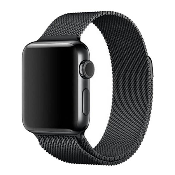 Milanese Loop metallarmband Apple Watch 41/40/38 mm - - Perfet Black Svart